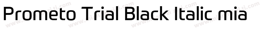 Prometo Trial Black Italic mianfeiz字体转换